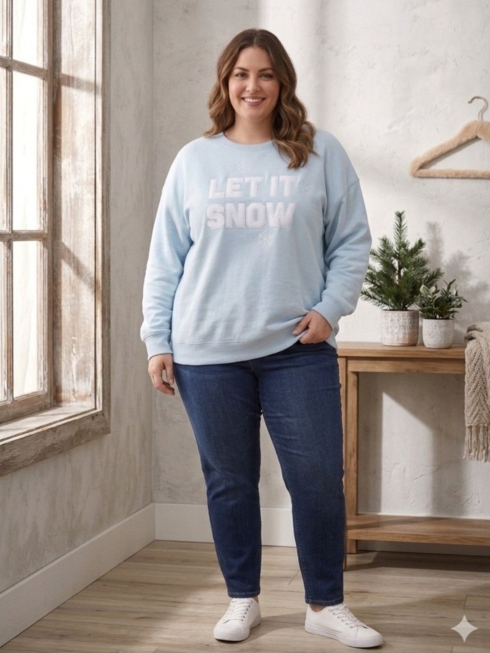 Tru Self Pale Blue Crewneck Sweatshirt. Size 3XL